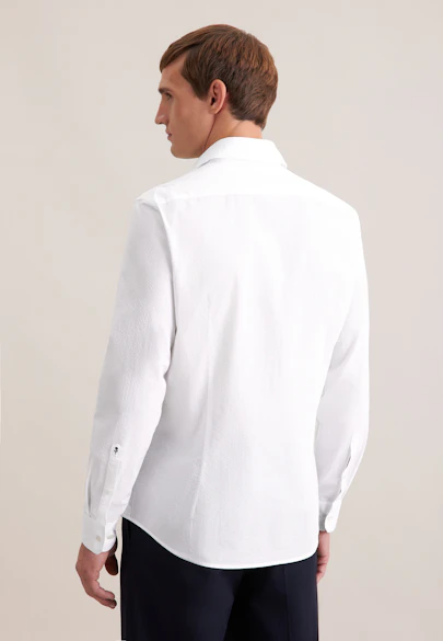 Slim Casual Hemd Uni in Weiß |  Seidensticker Onlineshop