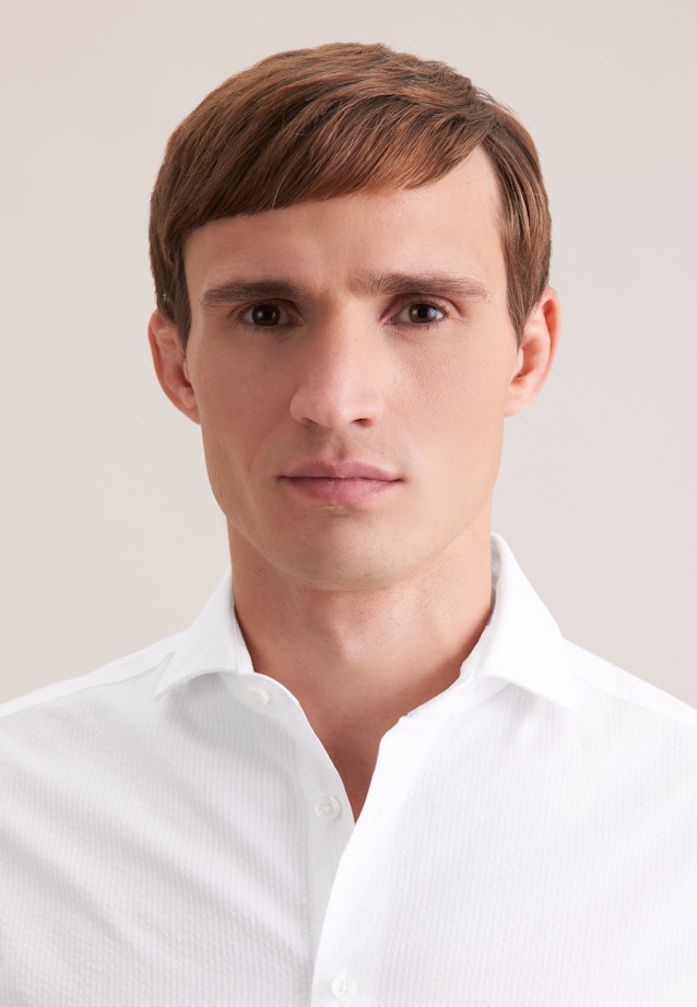 Slim Casual Hemd Uni in Weiß |  Seidensticker Onlineshop