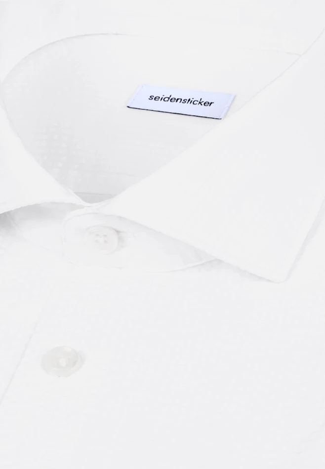 Slim Chemise décontractée Uni dans Blanc | Boutique en ligne Seidensticker