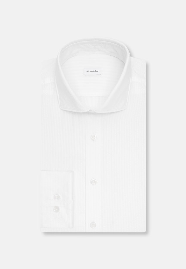 Slim Casual Hemd Uni in Weiß |  Seidensticker Onlineshop