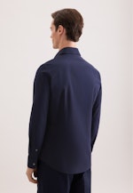 Slim Chemise décontractée Uni in Bleu Foncé |  Seidensticker Onlineshop