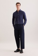 Slim Chemise décontractée Uni in Bleu Foncé |  Seidensticker Onlineshop