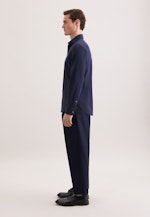 Slim Chemise décontractée Uni in Bleu Foncé |  Seidensticker Onlineshop