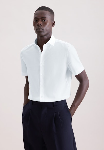 Slim Business Hemd Struktur in Weiß |  Seidensticker Onlineshop