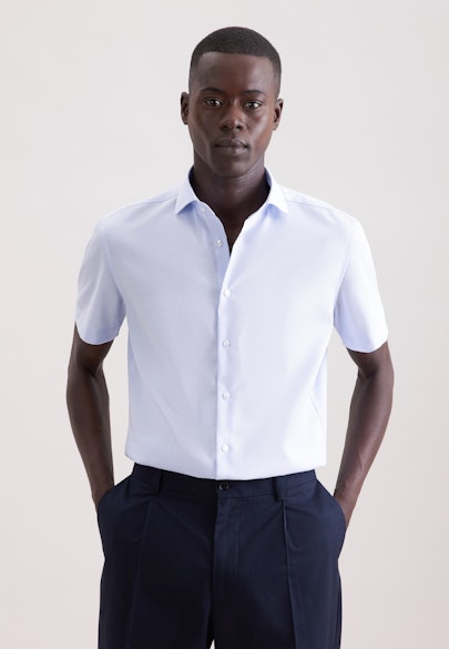 Slim Chemise d'affaires Structure in Bleu Moyen | Seidensticker Onlineshop