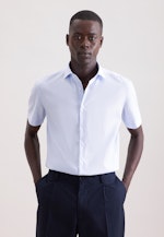 Slim Business Hemd Struktur in Mittelblau |  Seidensticker Onlineshop