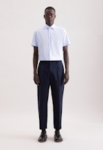 Slim Business Hemd Struktur in Mittelblau |  Seidensticker Onlineshop