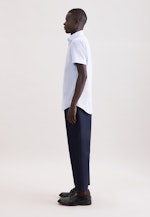 Slim Business Hemd Struktur in Mittelblau |  Seidensticker Onlineshop