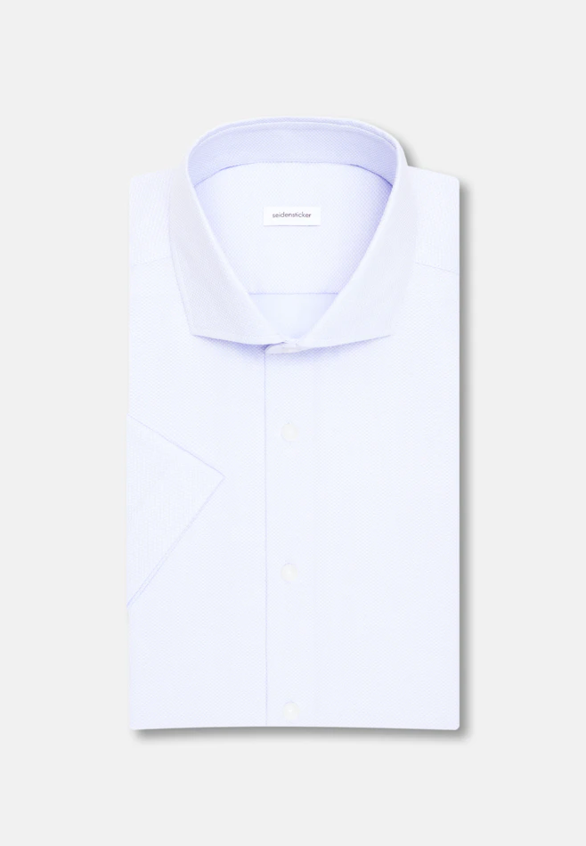 Slim Business Hemd Struktur in Mittelblau | Seidensticker Onlineshop