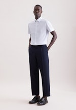 Slim Business shirt Print in Mittelblau |  Seidensticker Onlineshop