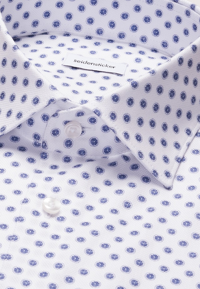 Slim Business shirt Print in Mittelblau |  Seidensticker Onlineshop