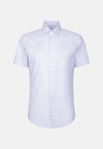 Slim Business shirt Print in Mittelblau |  Seidensticker Onlineshop