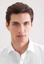 Shaped Chemise en lin Uni in Blanc |  Seidensticker Onlineshop