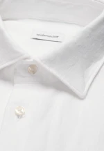Shaped Chemise en lin Uni in Blanc |  Seidensticker Onlineshop
