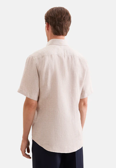 Shaped Leinenhemd Uni in Beige |  Seidensticker Onlineshop