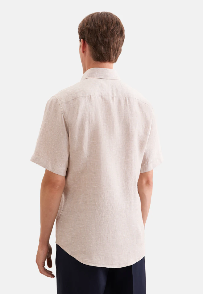 Shaped Leinenhemd Uni in Beige | Seidensticker Onlineshop