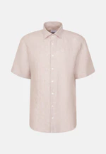 Shaped Chemise en lin Uni in Beige |  Seidensticker Onlineshop