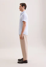 Shaped Linen shirt Stripes in Mittelblau |  Seidensticker Onlineshop