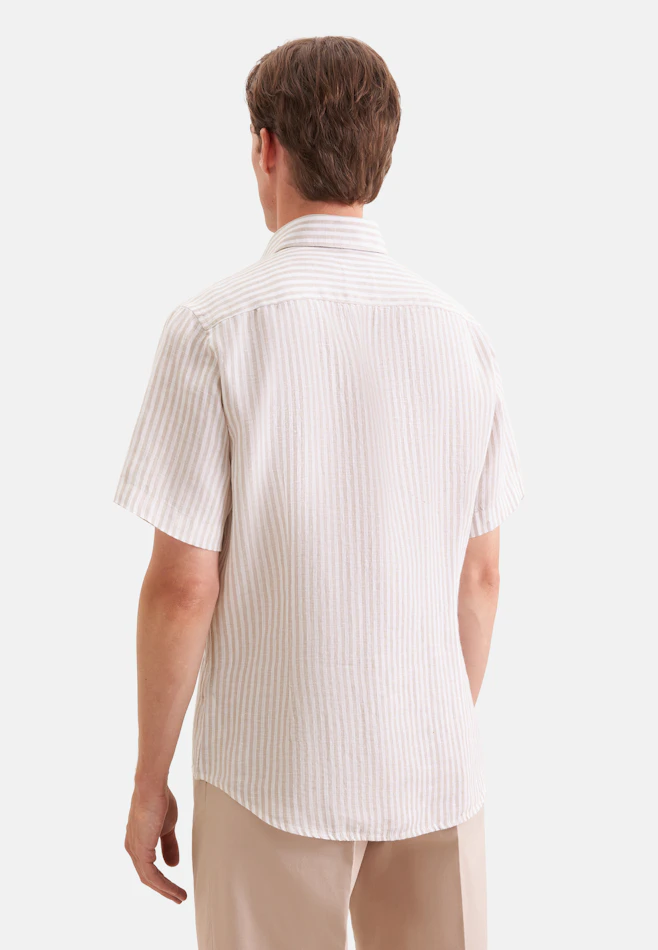 Shaped Linen shirt Stripes in Beige | Seidensticker online shop
