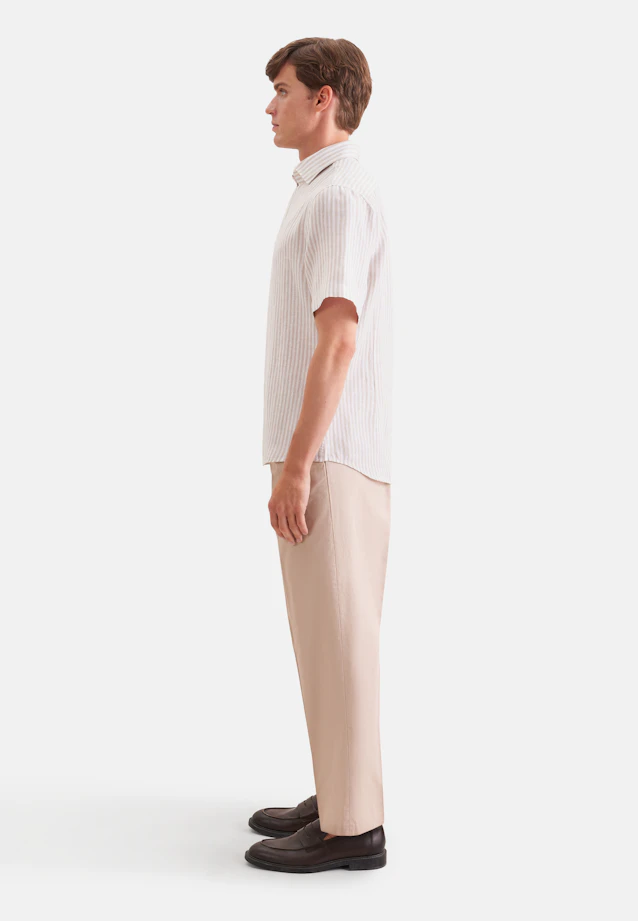 Shaped Chemise en lin Rayures in Beige |  Seidensticker Onlineshop