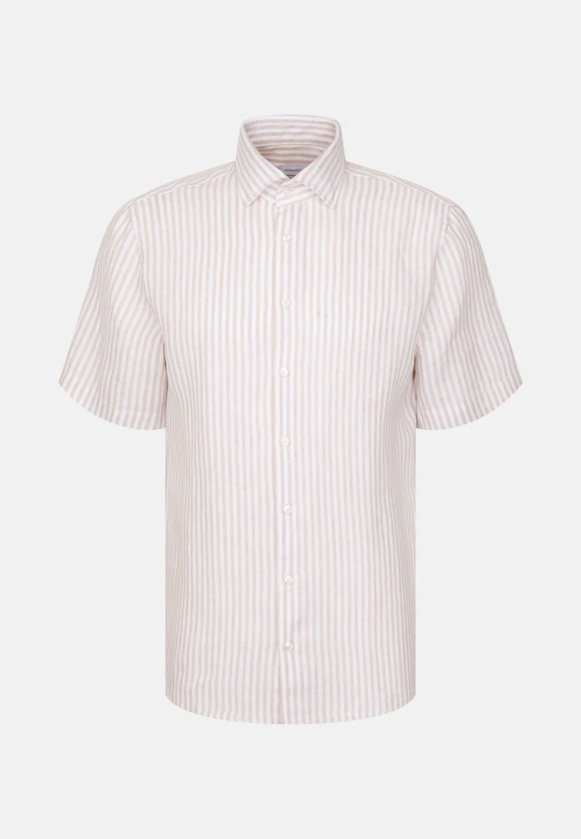 Shaped Chemise en lin Rayures in Beige |  Seidensticker Onlineshop