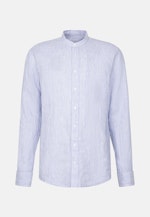 Regular Leinenhemd Gestreift in Mittelblau |  Seidensticker Onlineshop