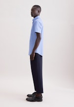 Slim Business Hemd Druck in Mittelblau |  Seidensticker Onlineshop