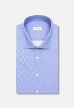 Slim Business Hemd Druck in Mittelblau |  Seidensticker Onlineshop