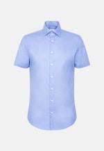 Slim Business Hemd Druck in Mittelblau |  Seidensticker Onlineshop