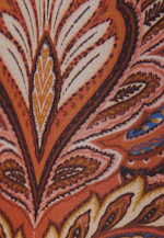 Satinierte Rüschenbluse mit Bindeband in Orange |  Seidensticker Onlineshop