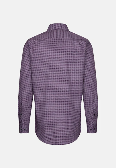Regular Business shirt Print in Lila |  Seidensticker Onlineshop