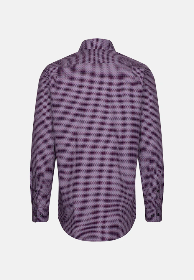 Regular Business Hemd Druck in Lila | Seidensticker Onlineshop