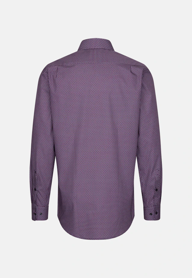 Regular Business Hemd Druck in Lila |  Seidensticker Onlineshop