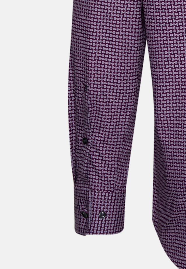 Regular Business shirt Print in Lila |  Seidensticker Onlineshop