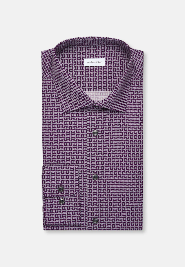 Regular Business shirt Print in Lila |  Seidensticker Onlineshop