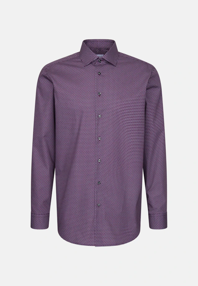 Regular Business shirt Print in Lila |  Seidensticker Onlineshop