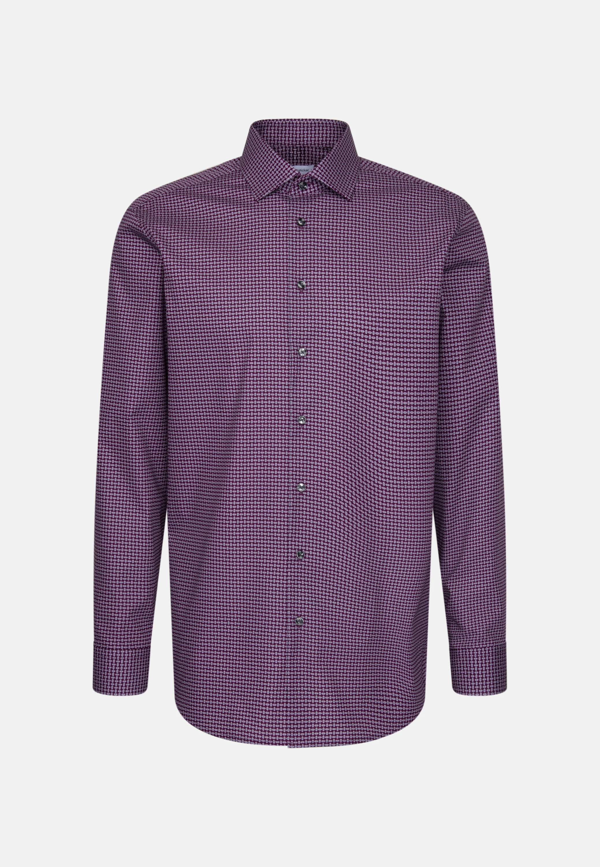 Regular Business Hemd Druck Lila 41