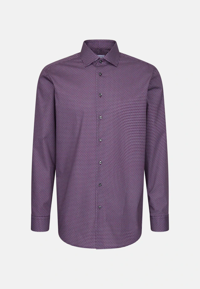 Regular Business shirt Print in Lila |  Seidensticker Onlineshop
