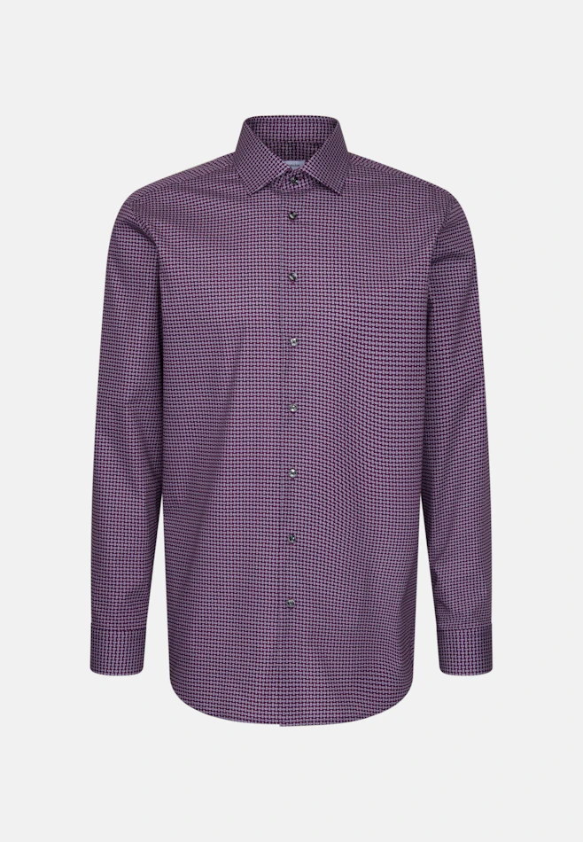 Regular Business shirt Print in Lila | Seidensticker online shop