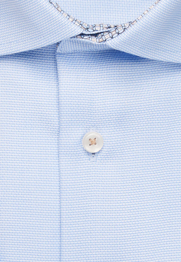 Regular Business Hemd Struktur in Mittelblau |  Seidensticker Onlineshop