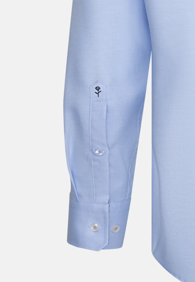 Regular Business Hemd Struktur in Mittelblau |  Seidensticker Onlineshop