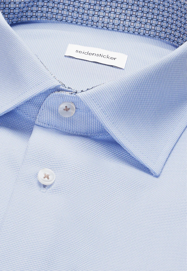 Regular Chemise d'affaires Structure dans Bleu Moyen | Boutique en ligne Seidensticker