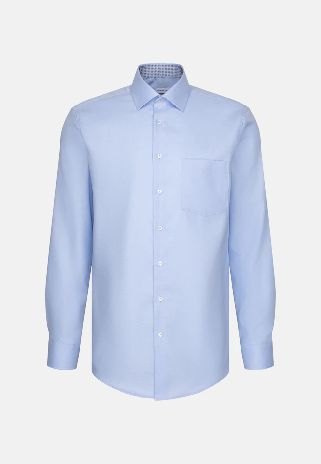 Regular Business shirt Structure in Mittelblau | Seidensticker online shop