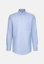 Regular Business Hemd Struktur in Mittelblau |  Seidensticker Onlineshop