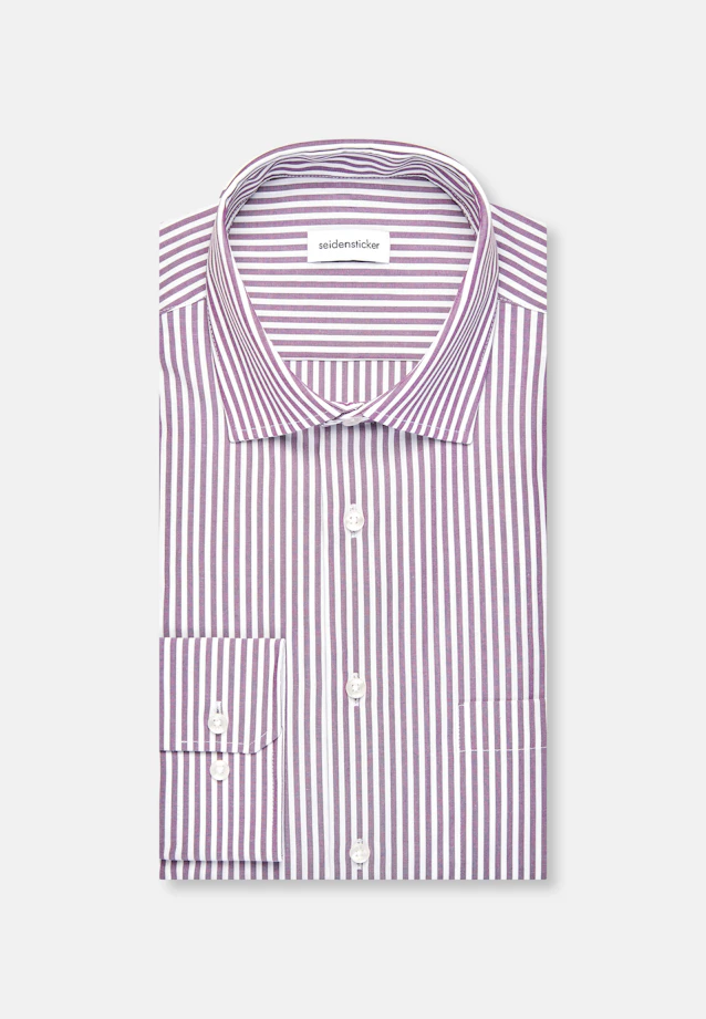 Regular Business Hemd Gestreift in Lila |  Seidensticker Onlineshop