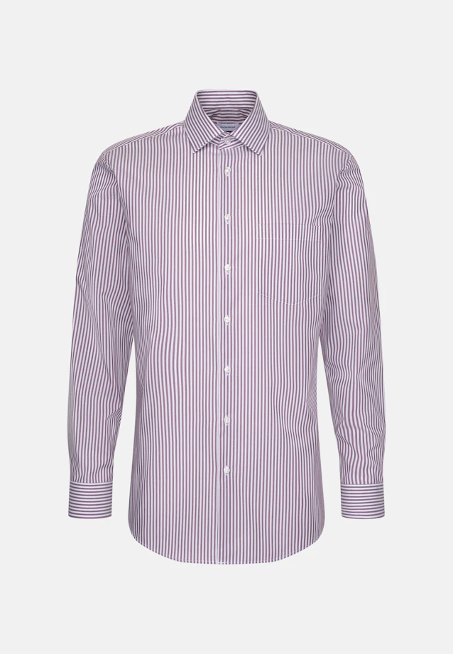 Regular Business Hemd Gestreift in Lila |  Seidensticker Onlineshop