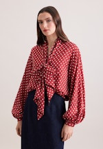 Schluppenbluse mit Tupfenprint in Rot |  Seidensticker Onlineshop