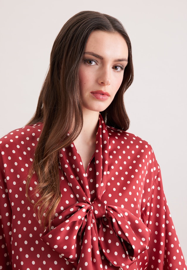 Schluppenbluse mit Tupfenprint in Rot |  Seidensticker Onlineshop