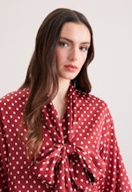 Schluppenbluse mit Tupfenprint in Rot |  Seidensticker Onlineshop