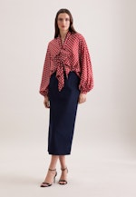 Schluppenbluse mit Tupfenprint in Rot |  Seidensticker Onlineshop